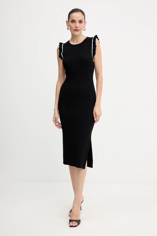Morgan rochie midi negru RMSAGA
