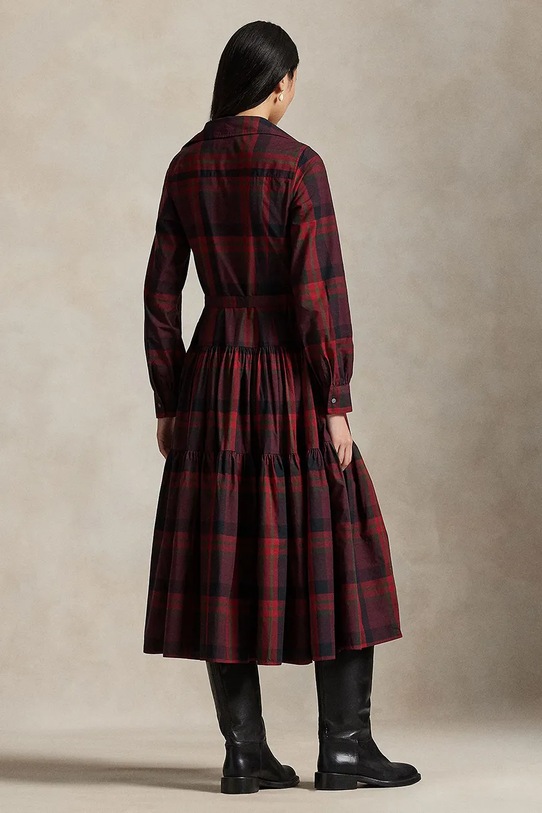 Φόρεμα Polo Ralph Lauren 211A13260 μπορντό AW25