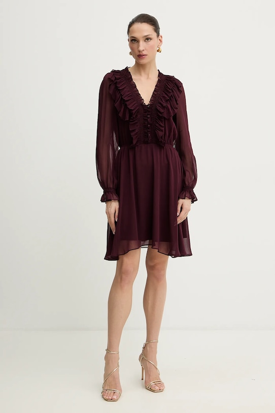 Morgan sukienka RCATHY bordowy SS26