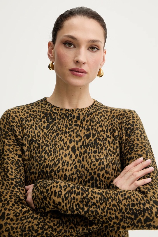 Morgan sukienka z domieszką wełny zielony RMBEO