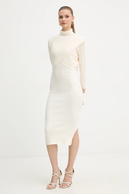 Morgan sukienka i sweter RMORIA beżowy SS26
