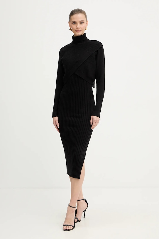 Morgan sukienka i sweter casual czarny RMORIA