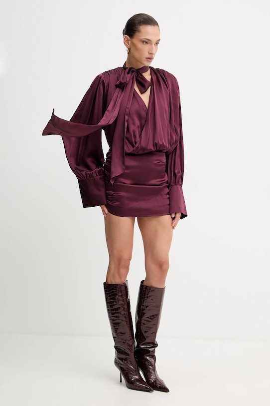 Rotate rochie de mătase 1146532734 burgundia AW25