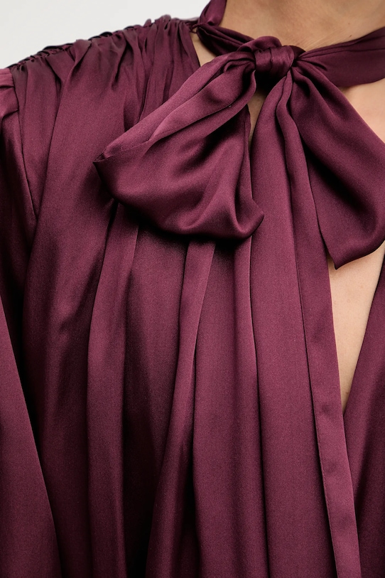 Rotate rochie de mătase 1146532734 burgundia