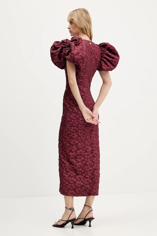 Rotate sukienka 1146012734 bordowy AW25
