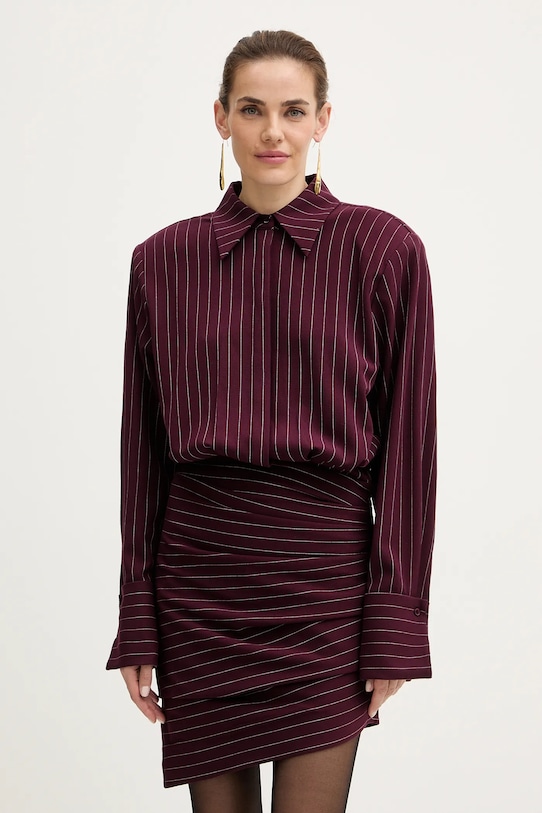 Retrofete rochie Narine fixat burgundia FW24.10168