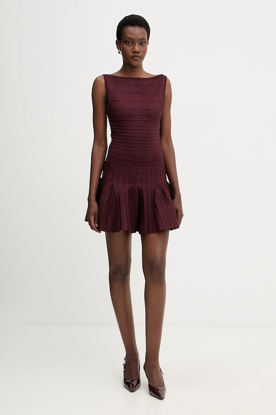 Retrofete sukienka Audrina PF24.9478 bordowy AW25