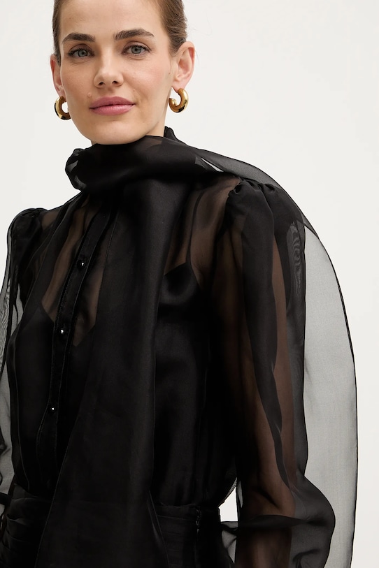 Retrofete sukienka jedwabna Celandine czarny R.FW25.11858.17