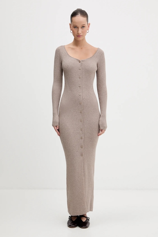 Abercrombie & Fitch sukienka casual beżowy KI159.6293.481