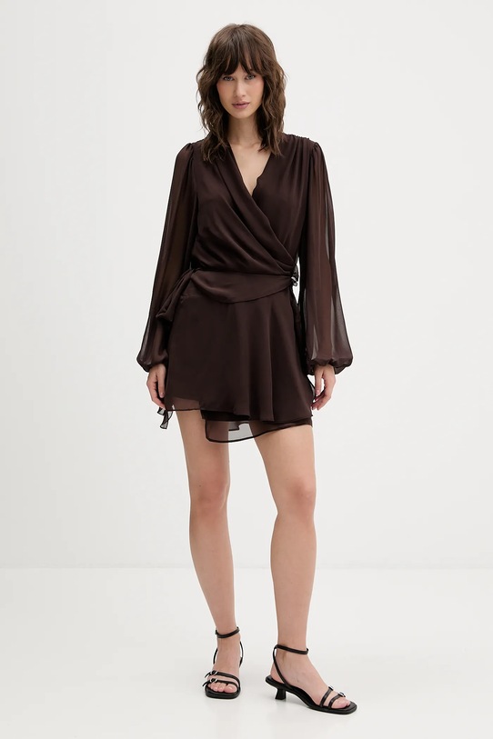 Φόρεμα Abercrombie & Fitch KI159.6295.450 καφέ AW25