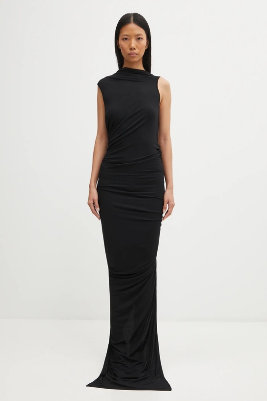 Платье с примесью шерсти Rick Owens Lilies Eva Gown casual чёрный LI02E3504.JBWS