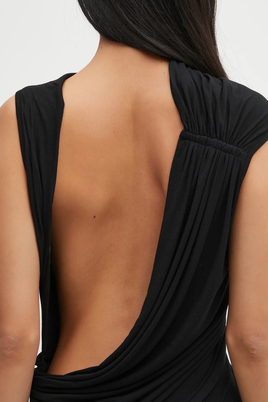 Платье с примесью шерсти Rick Owens Lilies Eva Gown LI02E3504.JBWS чёрный