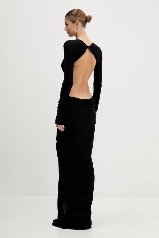 Odzież Rick Owens Lilies sukienka Poppy LI02E3507.RV czarny