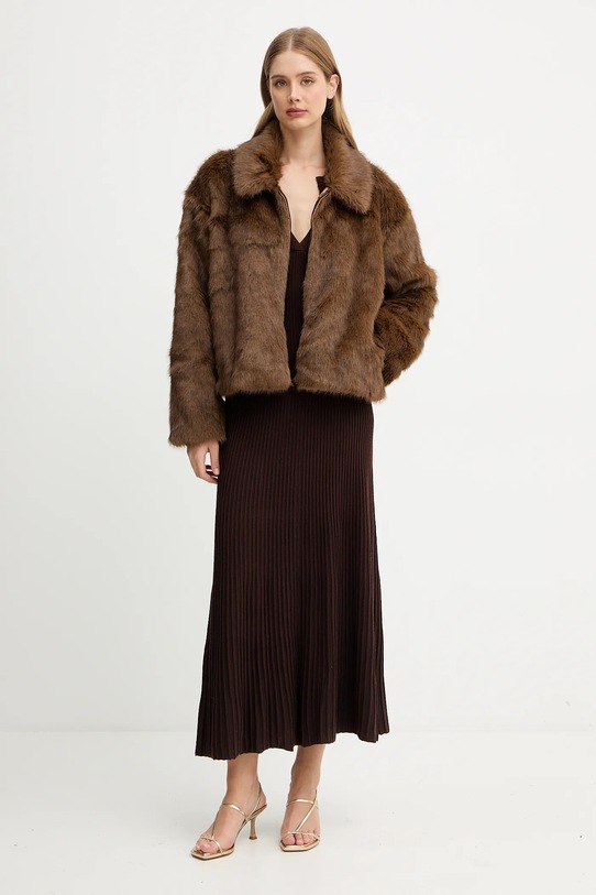 Bardot sukienka 60002DB brązowy AW25
