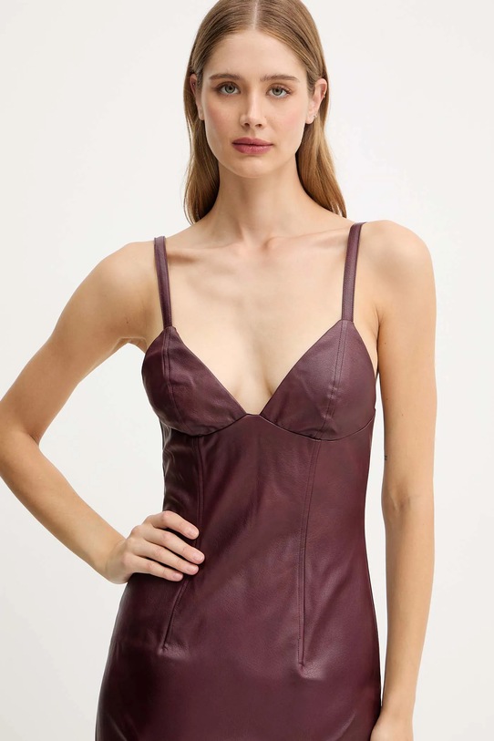 Bardot sukienka bordowy 60086DB