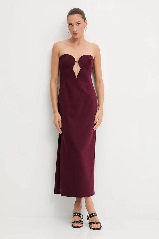 Bardot sukienka 57941DB3 bordowy AW25