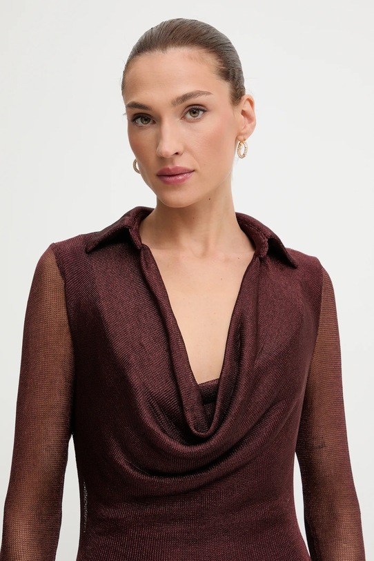 Bardot sukienka 59613DB1 bordowy