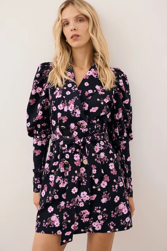 Bizuu rochie din bumbac GEORGINA GEORGINA.CZARNY negru AW25