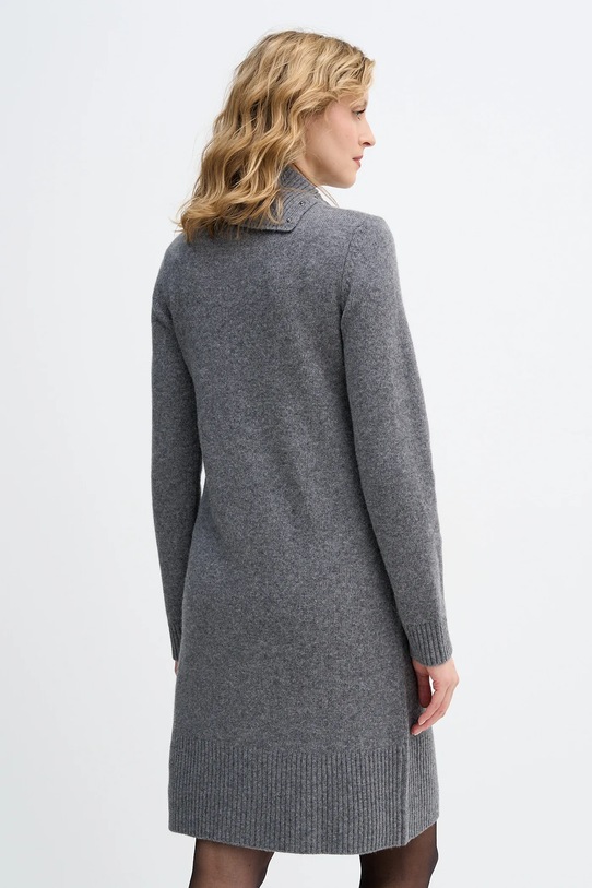 Odzież United Colors of Benetton sukienka z dodatkiem wełny 1444DV02F szary