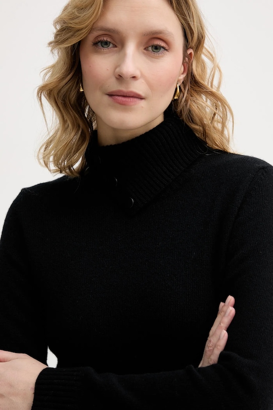 United Colors of Benetton rochie cu lână negru 1444DV02F