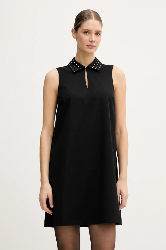 United Colors of Benetton sukienka z elastanem czarny 4E6QDV0C0