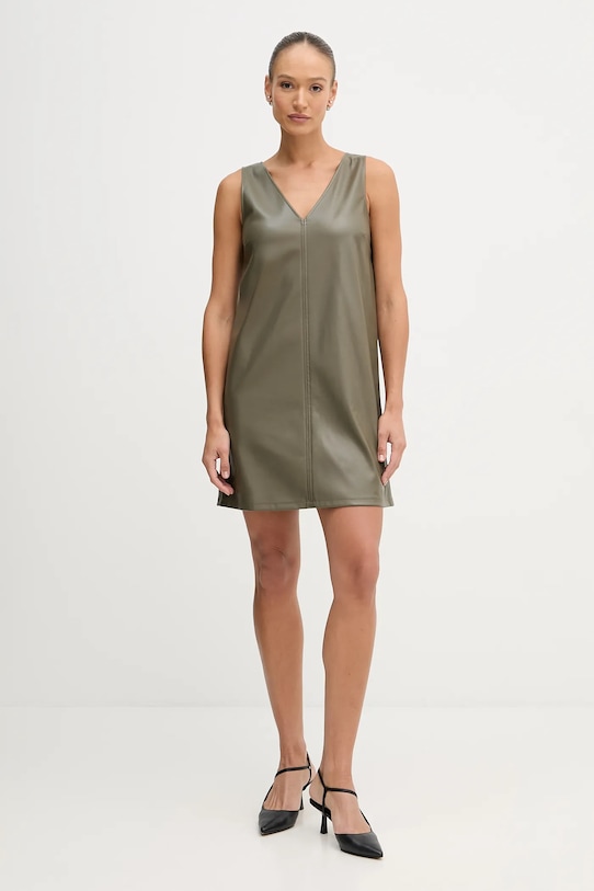 Рокля United Colors of Benetton 4M3CDV0BY зелен AW25