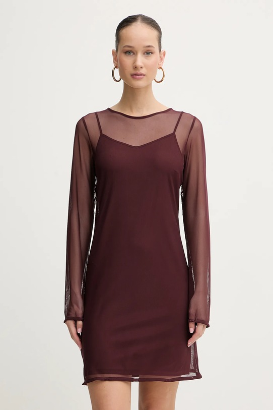 Never Fully Dressed sukienka bordowy NFDDR3071
