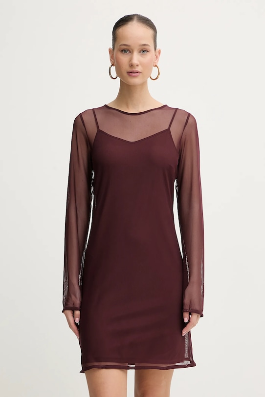 Never Fully Dressed sukienka bordowy NFDDR3071