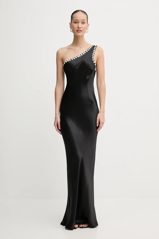 Never Fully Dressed sukienka wiskozowa maxi czarny NFDDR3035