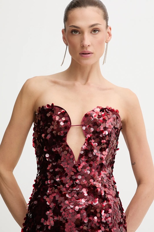 Bardot sukienka czerwony 59946DB1