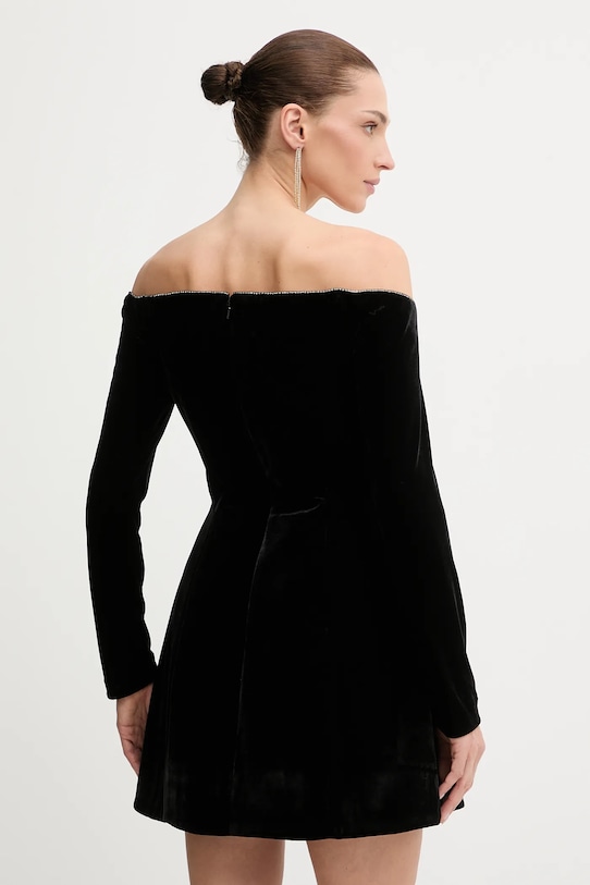 Odzież Bardot sukienka welurowa 60094DB czarny