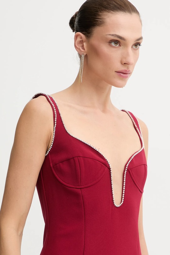 Bardot sukienka bordowy 59009DB2