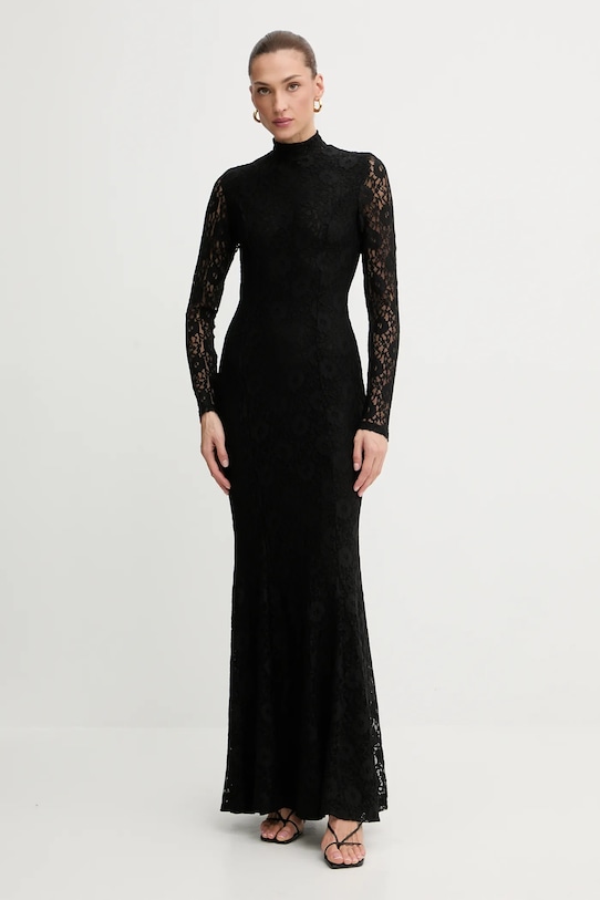 Bardot sukienka z elastanem czarny 60076DB