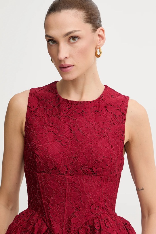 Bardot sukienka bordowy 60091DB