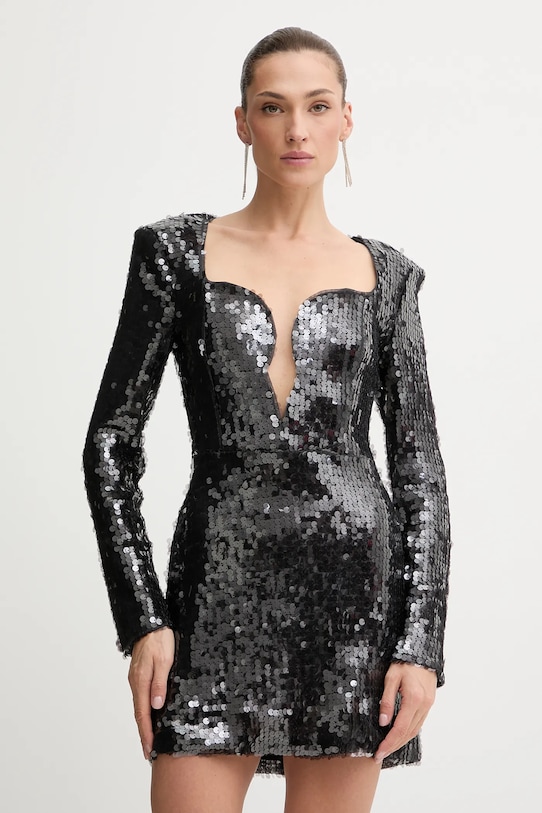 Bardot sukienka z elastanem szary 60120DB