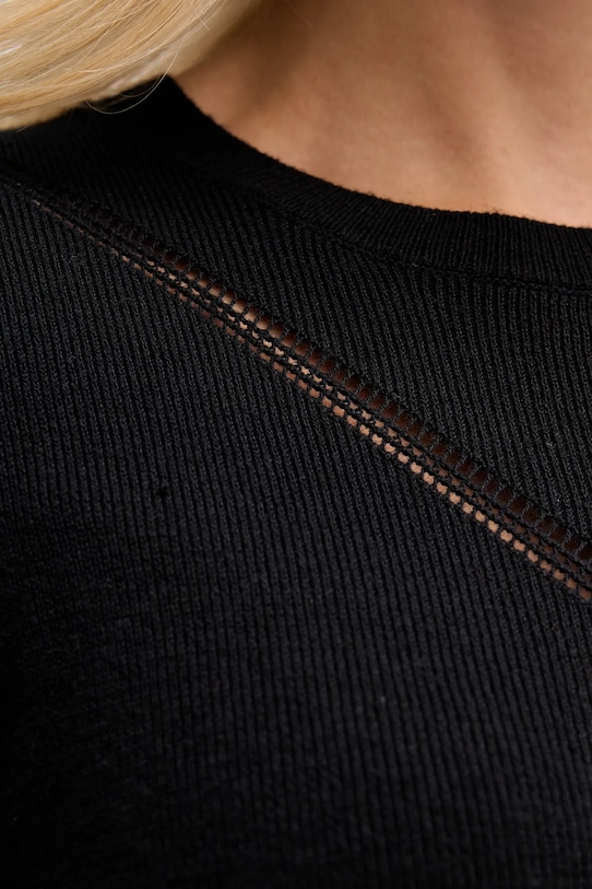 Μάλλινο φόρεμα Sisley 1QNQLV011 μαύρο