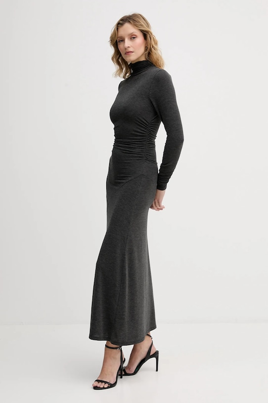 Sisley rochie din amestec de mătase 4K3ZLV07R gri AW25