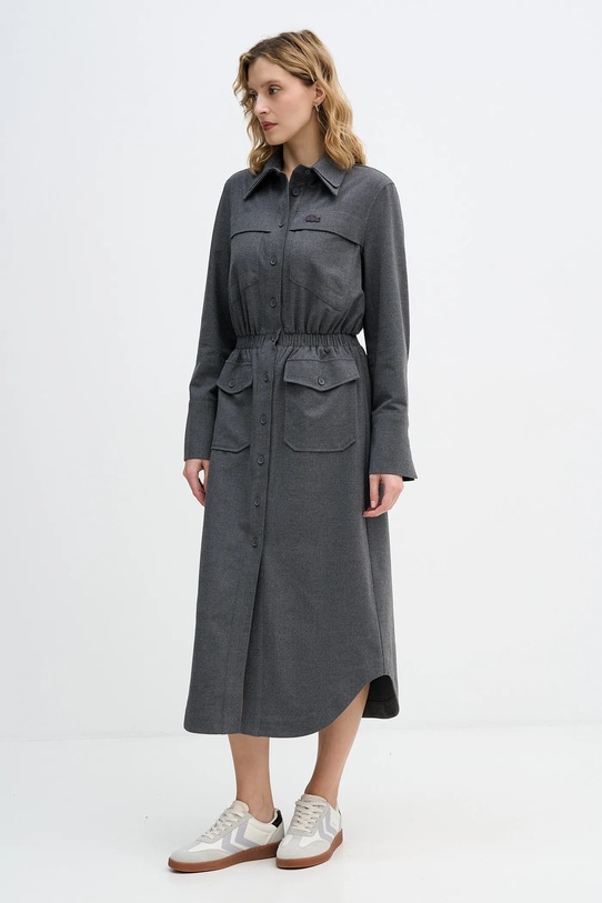 Lacoste sukienka EF2604 szary AW25