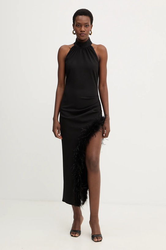 Haveone sukienka z elastanem czarny AVS.P067