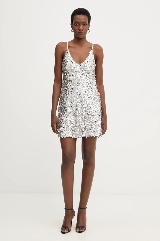 Haveone sukienka AMI.P053 srebrny AW25