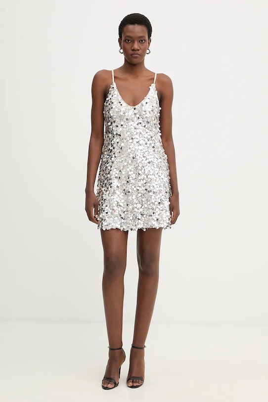 Haveone sukienka AMI.P053 srebrny AW25