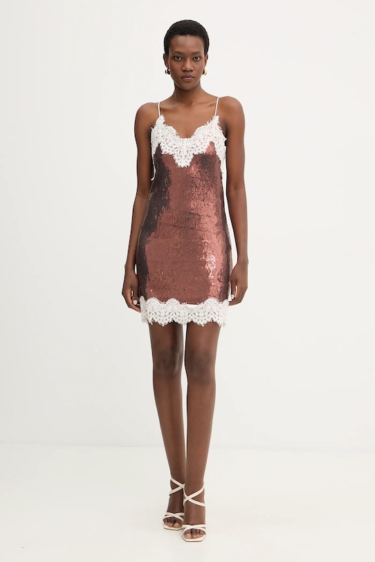 Haveone sukienka AMA.P072 brązowy AW25