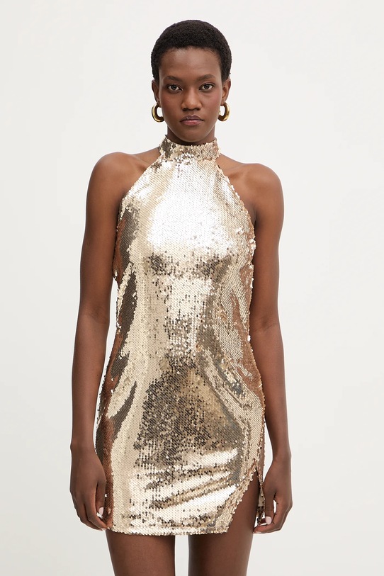 Haveone sukienka koktajl złoty AGE.P076