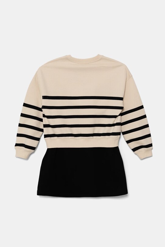 Calvin Klein Jeans sukienka bawełniana dziecięca IG0IG02963.9BYA beżowy AW25