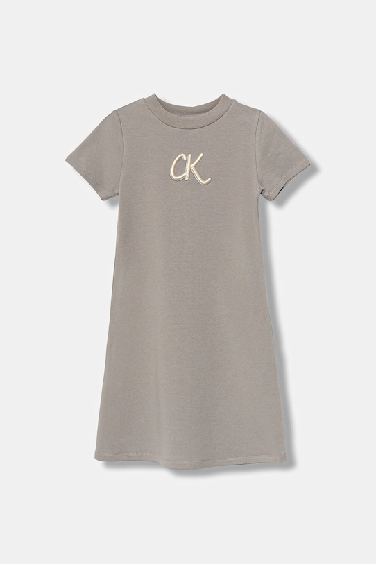 Calvin Klein Jeans sukienka dziecięca rozkloszowany szary IG0IG02966.116.9BYA