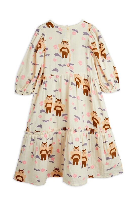 Lány Mini Rodini gyerek pamutruha Muslin bee 2565011411 bézs