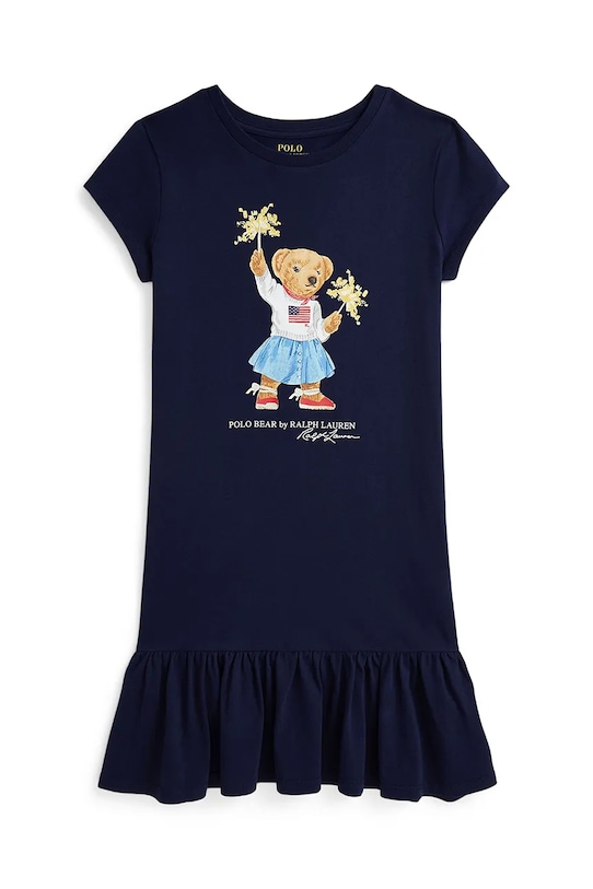 Obleka Polo Ralph Lauren Okrogel mornarsko modra 313982151001