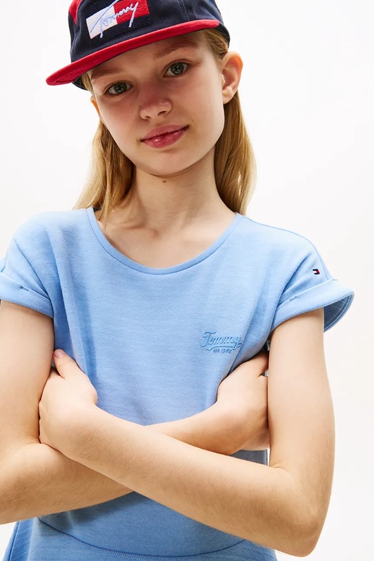 Dziewczynka Tommy Hilfiger sukienka dziecięca KG0KG08706.116.122.9BYA niebieski