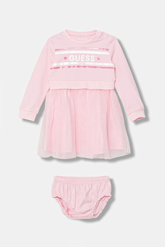 Guess sukienka niemowlęca rozkloszowany różowy A5YK00.KB8R0.9BYA