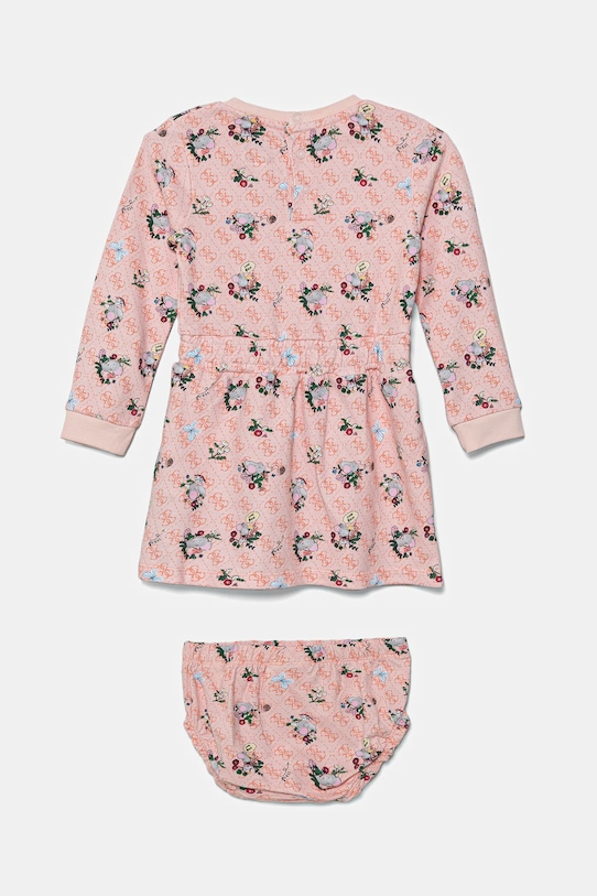 Дитяча бавовняна сукня Guess A5YK02.KA6R4.9BYA рожевий AW25